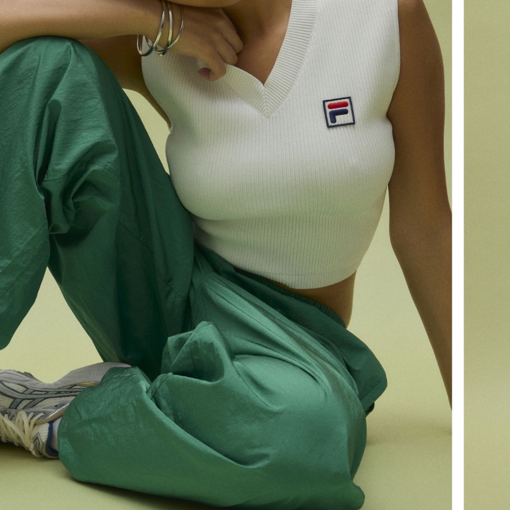 Fila x Hailey Bieber Fila Women's White Ribbed Top